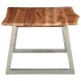 Mesa de centro madera de acacia y acero inoxidable 100x60x40cm de , Mesas de centro - Ref: Foro24-283896, Precio: 134,94 €, D...