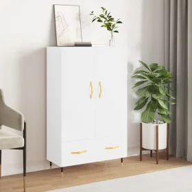 Aparador alto madera de ingeniería blanco brillo 69,5x31x115 cm de , Aparadores - Ref: Foro24-828214, Precio: 98,09 €, Descue...