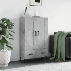 Aparador alto madera de ingeniería gris hormigón 69,5x31x115 cm de , Aparadores - Ref: Foro24-830328, Precio: 87,40 €, Descue...