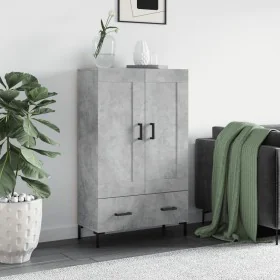 Hoher Schrank aus grauem Beton-Ingenieurholz 69,5x31x115 cm. von , Sideboards - Ref: Foro24-830328, Preis: 87,40 €, Rabatt: %