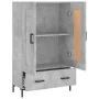 Tall engineered wood sideboard in gray concrete 69.5x31x115 cm by , Sideboards - Ref: Foro24-830328, Price: 87,40 €, Discount: %