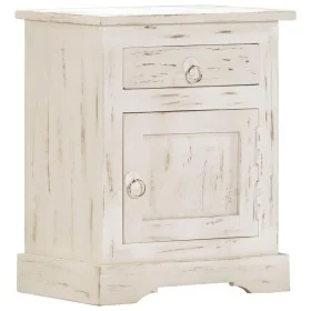 Mesita de noche de madera maciza de mango blanca 40x30x50 cm de , Mesitas de noche - Ref: Foro24-247713, Precio: 120,85 €, De...