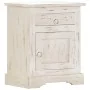 Mesita de noche de madera maciza de mango blanca 40x30x50 cm de , Mesitas de noche - Ref: Foro24-247713, Precio: 120,85 €, De...