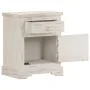 Mesita de noche de madera maciza de mango blanca 40x30x50 cm de , Mesitas de noche - Ref: Foro24-247713, Precio: 120,85 €, De...