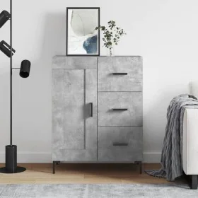 Aparador de madera de ingeniería gris hormigón 69,5x34x90 cm de , Aparadores - Ref: Foro24-830264, Precio: 98,16 €, Descuento: %