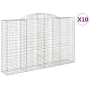 Gabion baskets 10 units, arched shape, iron, 300x50x180/200cm by , Pots and planters - Ref: Foro24-3146781, Price: 1,00 €, Di...