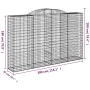 Gabion baskets 10 units, arched shape, iron, 300x50x180/200cm by , Pots and planters - Ref: Foro24-3146781, Price: 1,00 €, Di...