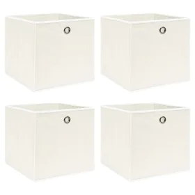 Cajas de almacenaje 4 uds tela blanco 32x32x32 cm de , Cestas para almacenaje - Ref: Foro24-288349, Precio: 24,90 €, Descuent...
