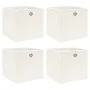 Cajas de almacenaje 4 uds tela blanco 32x32x32 cm de , Cestas para almacenaje - Ref: Foro24-288349, Precio: 24,90 €, Descuent...