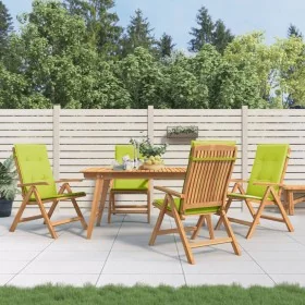 Sillas de jardín reclinables y cojines 4 uds madera maciza teca de , Sillas de jardín - Ref: Foro24-3196474, Precio: 651,32 €...