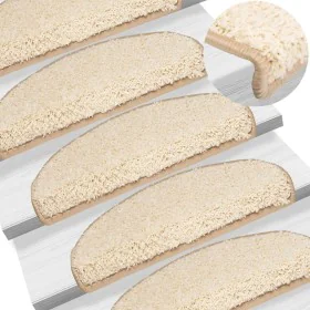Alfombrillas de escalera 10 unidades crema 65x21x4 cm de , Alfombrillas para escalones - Ref: Foro24-149807, Precio: 59,54 €,...