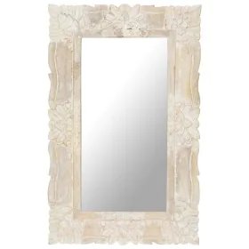 Espejo de madera maciza de mango blanco 80x50 cm de , Espejos - Ref: Foro24-321633, Precio: 111,40 €, Descuento: %