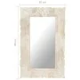 Espejo de madera maciza de mango blanco 80x50 cm de , Espejos - Ref: Foro24-321633, Precio: 111,40 €, Descuento: %