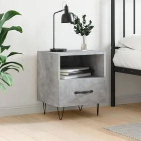 Engineered wood gray concrete bedside table 40x35x47.5 cm by , Nightstands - Ref: Foro24-827428, Price: 43,25 €, Discount: %