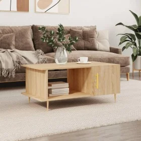 Mesa de centro madera contrachapada roble Sonoma 90x50x40 cm de , Mesas de centro - Ref: Foro24-829479, Precio: 58,69 €, Desc...