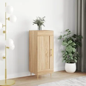 Aparador madera contrachapada color roble Sonoma 34,5x34x90 cm de , Aparadores - Ref: Foro24-830431, Precio: 61,46 €, Descuen...