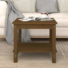 Mesa de centro madera maciza de pino marrón miel 50x50x45 cm de , Mesas de centro - Ref: Foro24-822280, Precio: 63,45 €, Desc...