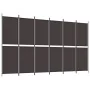 Biombo divisor de 6 paneles de tela marrón 300x180 cm de , Divisores de ambientes - Ref: Foro24-350223, Precio: 63,33 €, Desc...