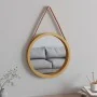 Espejo de pared con correa dorado Ø45 cm de , Espejos - Ref: Foro24-351537, Precio: 31,47 €, Descuento: %