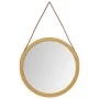 Espejo de pared con correa dorado Ø45 cm de , Espejos - Ref: Foro24-351537, Precio: 31,47 €, Descuento: %