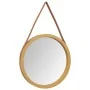 Espejo de pared con correa dorado Ø45 cm de , Espejos - Ref: Foro24-351537, Precio: 31,47 €, Descuento: %