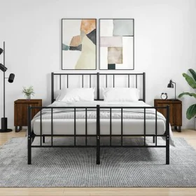 Mesita de noche 2 uds madera ingeniería roble marrón 40x30x50cm de , Mesitas de noche - Ref: Foro24-826859, Precio: 53,01 €, ...
