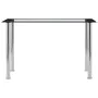 Mesa de comedor vidrio templado negro transparente 120x60x75 cm de , Mesas de cocina y de comedor - Ref: Foro24-281851, Preci...