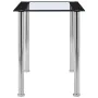 Mesa de comedor vidrio templado negro transparente 120x60x75 cm de , Mesas de cocina y de comedor - Ref: Foro24-281851, Preci...