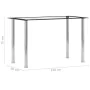 Mesa de comedor vidrio templado negro transparente 120x60x75 cm de , Mesas de cocina y de comedor - Ref: Foro24-281851, Preci...