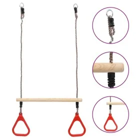 Columpio trapecio con anillas de , Juguetes de actividades para bebés - Ref: Foro24-93153, Precio: 26,96 €, Descuento: %
