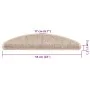 Alfombrilla autoadhesiva escalera 15 uds beige claro 56x17x3 cm de , Alfombrillas para escalones - Ref: Foro24-326897, Precio...