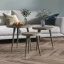 Juego de mesitas auxiliares 3 piezas MDF y hierro gris de , Mesas auxiliares - Ref: Foro24-286095, Precio: 69,21 €, Descuento: %