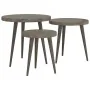 Set of 3 auxiliary tables made of gray MDF and iron by , Side tables - Ref: Foro24-286095, Price: 69,21 €, Discount: %