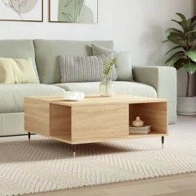 Mesa de centro madera contrachapada roble Sonoma 80x80x36,5 cm de , Mesas de centro - Ref: Foro24-830775, Precio: 71,60 €, De...