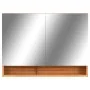 Mueble de baño con espejo LED MDF roble 80x15x60 cm de vidaXL, Tocadores de baño - Ref: Foro24-323606, Precio: 165,06 €, Desc...