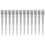 Ground spikes 12 units galvanized steel silver 10x10x91 cm by , Spikes for anchoring in the ground - Ref: Foro24-145424, Pric...