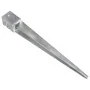 Ground spikes 12 units galvanized steel silver 10x10x91 cm by , Spikes for anchoring in the ground - Ref: Foro24-145424, Pric...