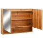 Mueble de baño con espejo LED MDF roble 80x15x60 cm de vidaXL, Tocadores de baño - Ref: Foro24-323606, Precio: 165,06 €, Desc...