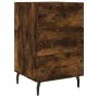 Engineered wood smoked oak bedside table 40x40x66 cm by , Nightstands - Ref: Foro24-827681, Price: 62,96 €, Discount: %