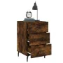 Engineered wood smoked oak bedside table 40x40x66 cm by , Nightstands - Ref: Foro24-827681, Price: 62,96 €, Discount: %