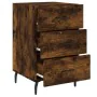 Engineered wood smoked oak bedside table 40x40x66 cm by , Nightstands - Ref: Foro24-827681, Price: 62,96 €, Discount: %