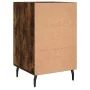 Engineered wood smoked oak bedside table 40x40x66 cm by , Nightstands - Ref: Foro24-827681, Price: 62,96 €, Discount: %