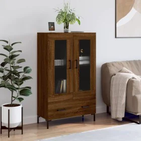 Aparador alto madera de ingeniería roble marrón 69,5x31x115 cm de , Aparadores - Ref: Foro24-828307, Precio: 92,75 €, Descuen...
