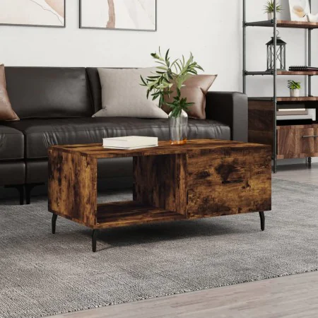 Smoked oak plywood coffee table 90x50x40 cm by , Coffee table - Ref: Foro24-829233, Price: 46,52 €, Discount: %