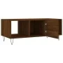 Mesa de centro madera contrachapada roble marrón 102x50x40 cm de , Mesas de centro - Ref: Foro24-829299, Precio: 64,23 €, Des...