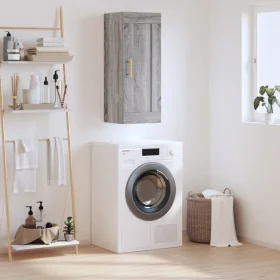 Armario de pared madera de ingeniería gris Sonoma 34,5x34x90 cm de , Aparadores - Ref: Foro24-830490, Precio: 49,44 €, Descue...