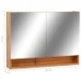 Mueble de baño con espejo LED MDF roble 80x15x60 cm de vidaXL, Tocadores de baño - Ref: Foro24-323606, Precio: 165,06 €, Desc...