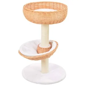 Rascador para gatos con poste de sisal madera natural de sauce de , Mobiliario para gatos - Ref: Foro24-170723, Precio: 58,81...