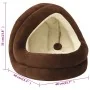 Cama para gatos color marrón y crema 40x40x35 cm de , Camas para gatos - Ref: Foro24-171399, Precio: 31,46 €, Descuento: %