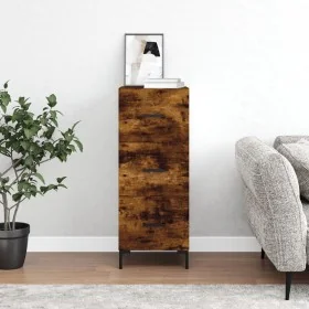 Aparador madera de ingeniería roble ahumado 34,5x34x90 cm de , Aparadores - Ref: Foro24-828609, Precio: 74,90 €, Descuento: %